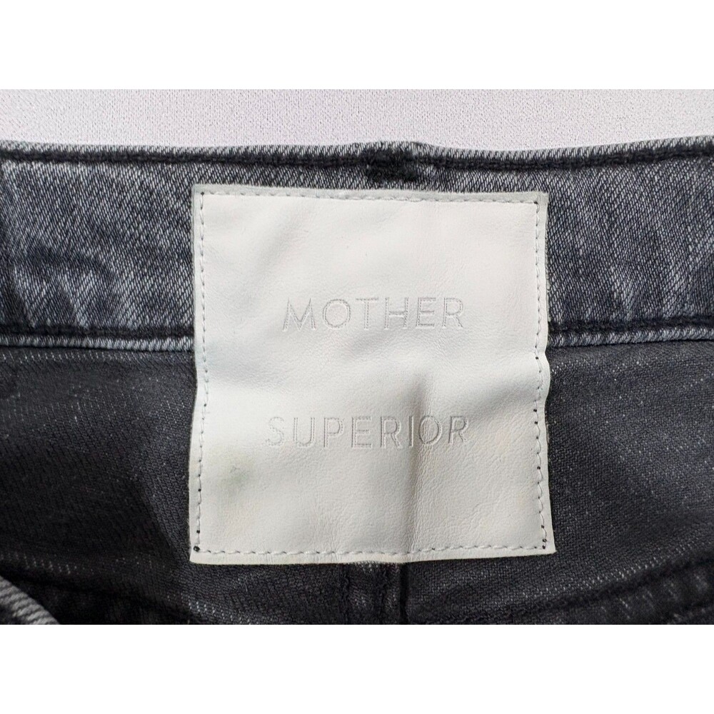 Mother The Rambler Ankle Fray Straight Jeans Hitting Pavement HR Wide Leg Sz 26 - Picture 11 of 16